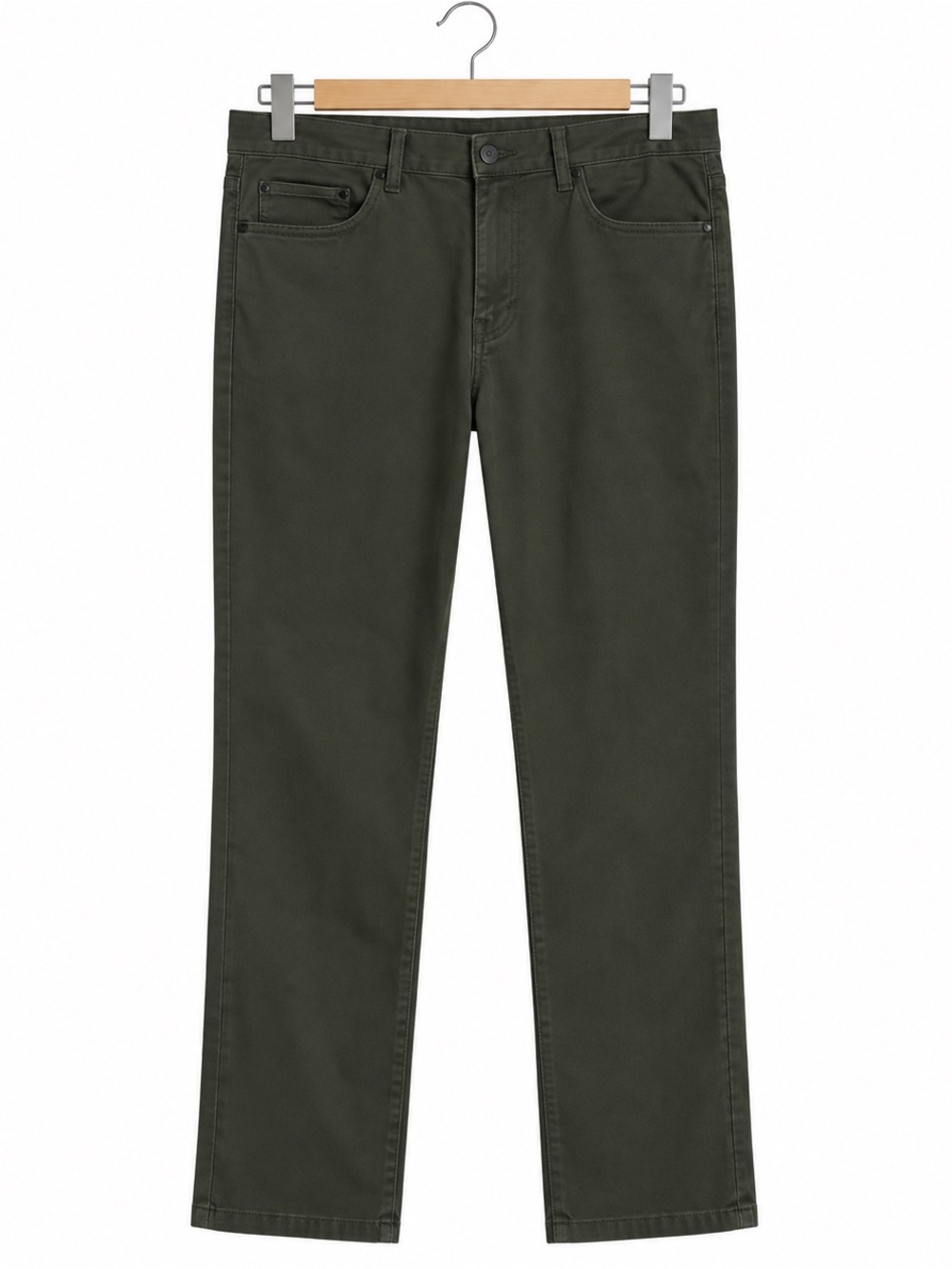 Banana Republic Men’s Straight Leg Stretch Chino Pants Olive Green 36x32